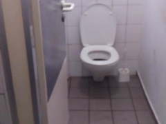 German Fat Belly Public toilet UNCUT No CUM Alone not me4